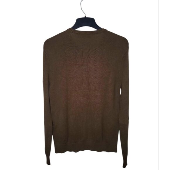 Levi's Men's Sweater Size M Crew Neck Cotton & Wool Khaki Brown Preppy - Picture 2 of 11